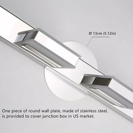 スクエアミラーランプ ステンレススチールとアクリル