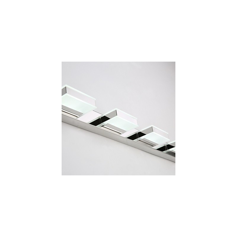 スクエアミラーランプ ステンレススチールとアクリル