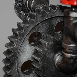 クリエイティブアイアンバーレストランバー通路壁ランプ壁ランプロフトインダストリアルギアパーソナリティ古い水道管を行う