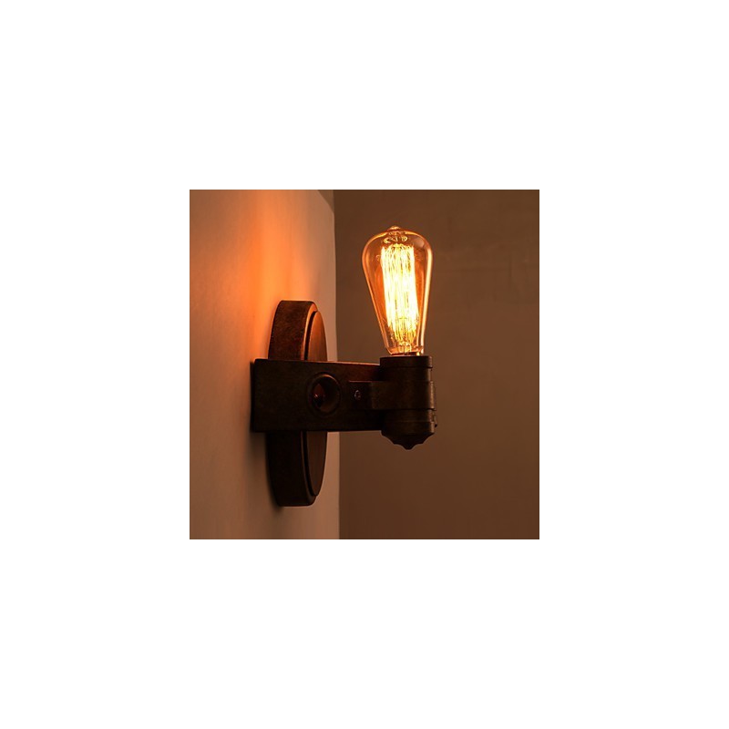 アメリカのクリエイティブな古代の方法を復元した錬鉄製の満月マチェーテの壁ランプライト