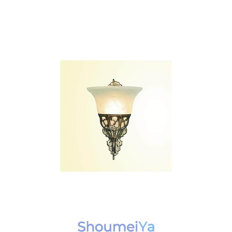 ヨーロッパの壁ランプ 金属素材メッキ ブロンズ照明 ベッドサイド リビングルーム フロントミラー バルコニーランプ付き