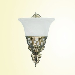 ヨーロッパの壁ランプ 金属素材メッキ ブロンズ照明 ベッドサイド リビングルーム フロントミラー バルコニーランプ付き