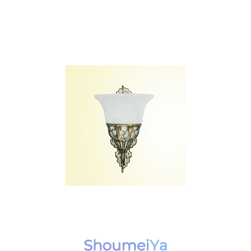 ヨーロッパの壁ランプ 金属素材メッキ ブロンズ照明 ベッドサイド リビングルーム フロントミラー バルコニーランプ付き