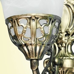 ヨーロッパの壁ランプ 金属素材メッキ ブロンズ照明 ベッドサイド リビングルーム フロントミラー バルコニーランプ付き