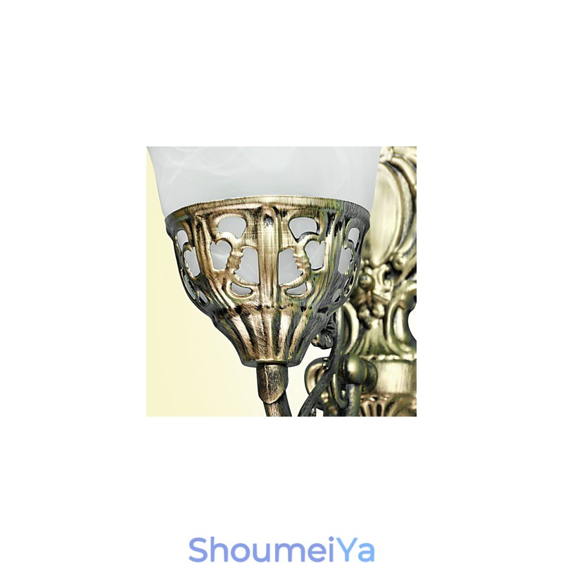 ヨーロッパの壁ランプ 金属素材メッキ ブロンズ照明 ベッドサイド リビングルーム フロントミラー バルコニーランプ付き