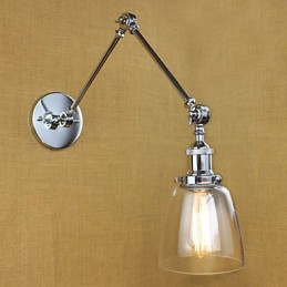 クロームガラス ダブルアーム 調節可能 シルバー バー KTV ベッドサイド 通路 レストラン ホテル 部屋 壁