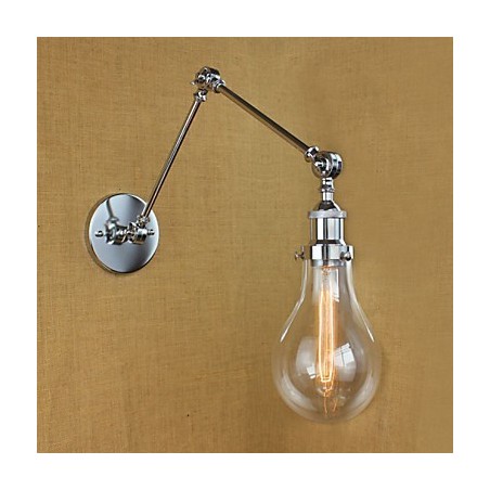 クロームガラス伸縮式レトロウォールランプ