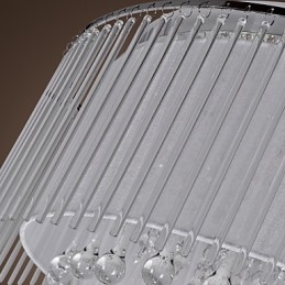 モダンコンテンポラリークリスタル電気メッキフラッシュマウント