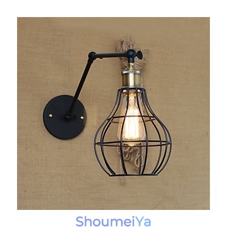 壁取り付け用燭台 スイングライト 読書用壁ライト ミニスタイル 素朴なロッジ メタル