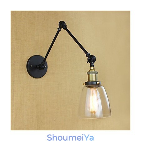 ガラス壁の長いアーム鉄工業クリエイティブ伸縮式寝室レトロノスタルジックレストラン折りたたみ式通路