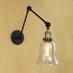 ガラス壁の長いアーム鉄工業クリエイティブ伸縮式寝室レトロノスタルジックレストラン折りたたみ式通路