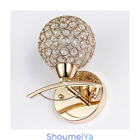 壁取り付け用燭台 読書用壁ライト クリスタル ミニスタイル モダン コンテンポラリー メタル