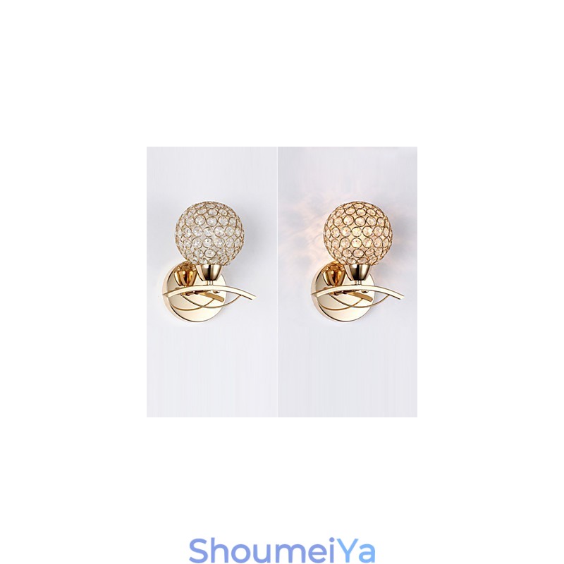 壁取り付け用燭台 読書用壁ライト クリスタル ミニスタイル モダン コンテンポラリー メタル