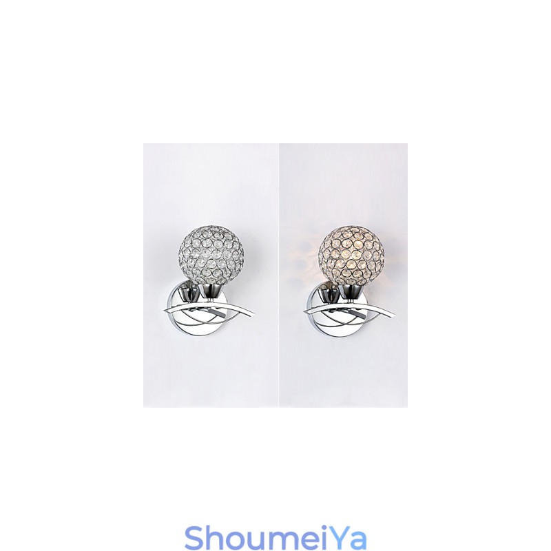 壁取り付け用燭台 読書用壁ライト クリスタル ミニスタイル モダン コンテンポラリー メタル