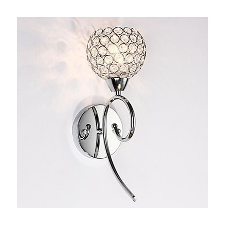 壁取り付け用燭台 読書用壁ライト クリスタル ミニスタイル モダン コンテンポラリー メタル