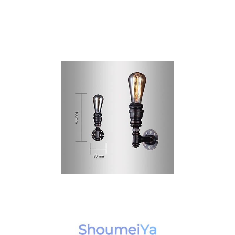 レトロな金属製ベッドサイド壁取り付け用燭台、村の田園風リビングルームの壁ライト、ダイニングルームの壁ランプ