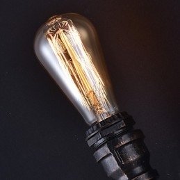 レトロな金属製ベッドサイド壁取り付け用燭台、村の田園風リビングルームの壁ライト、ダイニングルームの壁ランプ