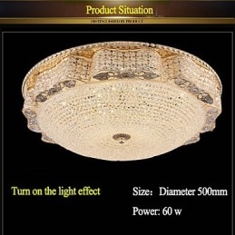 モダンで豪華なクリスタル天井に取り付けられた光吸収ドームライト直径50CM