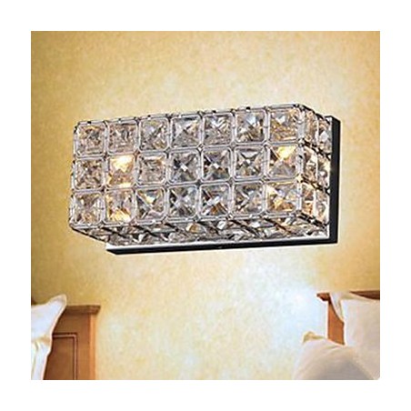 コンパクトで現代的なスクエアウォールランプ K9 クリスタル