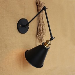 アメリカンカントリー牧歌的なスタイルのミニマリストダブルベッドロングアームウォールランプ通路チャネル倉庫の入り口