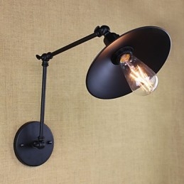 レトロマットブラックベルトロングアームダブルスイッチウォール