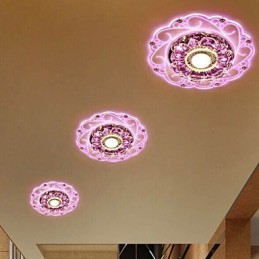 クリスタル天井ランプ スポットライト SMD 3W クリエイティブランプ チューブライト カラフルカラー ドームライト