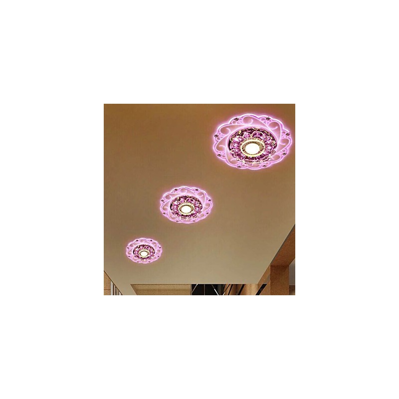 クリスタル天井ランプ スポットライト SMD 3W クリエイティブランプ チューブライト カラフルカラー ドームライト