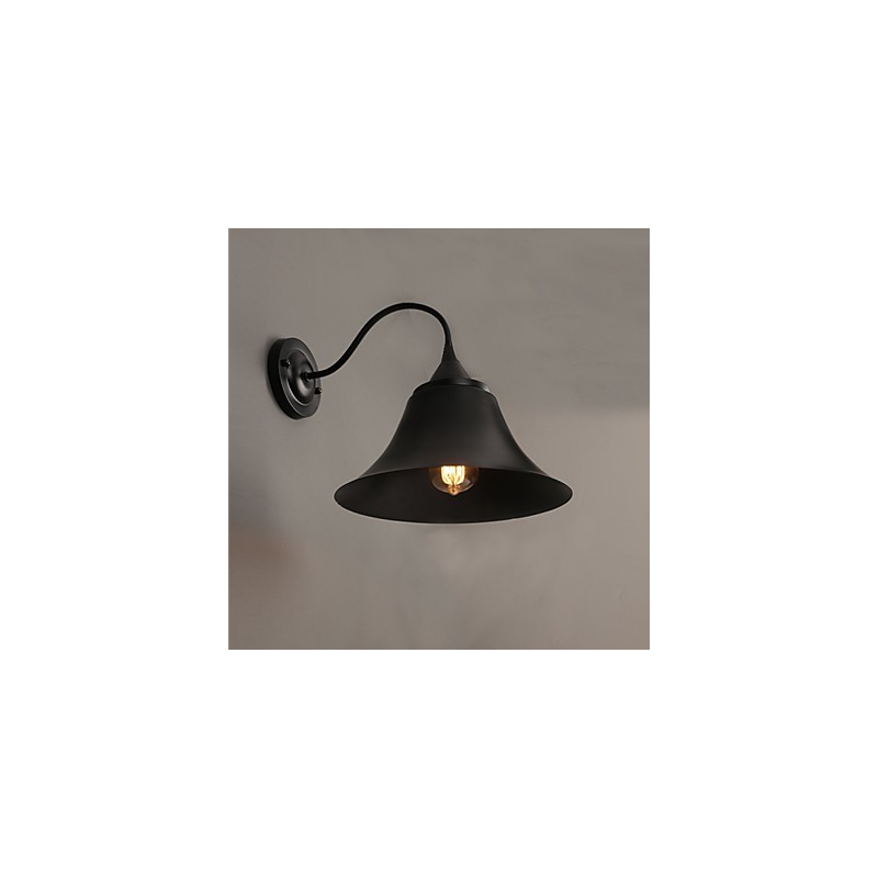 デザイナーズ ダッド ロフトスタイル 古代の黒鉄キャップ ウォールランプライト