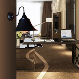 デザイナーズ ダッド ロフトスタイル 古代の黒鉄キャップ ウォールランプライト