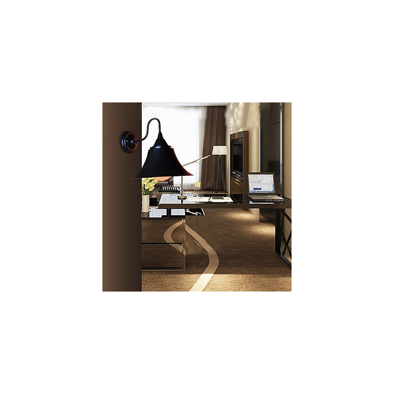 デザイナーズ ダッド ロフトスタイル 古代の黒鉄キャップ ウォールランプライト