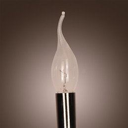 キャンドル電球付きブラッククリスタルウォールライト