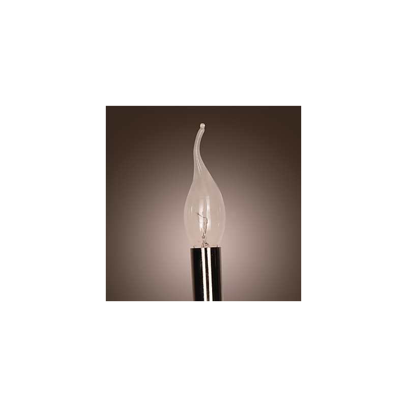 キャンドル電球付きブラッククリスタルウォールライト