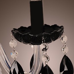 キャンドル電球付きブラッククリスタルウォールライト