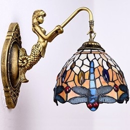 ヨーロッパの契約田舎クリエイティブ錬鉄壁ランプガラスライト