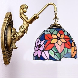 ヨーロッパの契約田舎クリエイティブ錬鉄壁ランプガラスライト