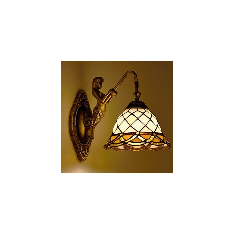 ヨーロッパの契約田舎クリエイティブ錬鉄壁ランプガラスライト