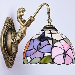 ヨーロッパの契約田舎クリエイティブ錬鉄壁ランプガラスライト