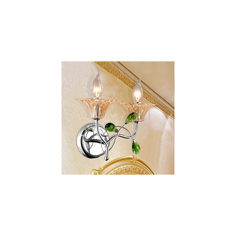 ヨーロッパスタイルのクリエイティブで現代的な、コンパクトなクリスタルウォールランプライト