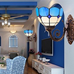 ヨーロッパタイプ 古代の方法を復元した壁ランプ クリエイティブな地中海ガラスライト