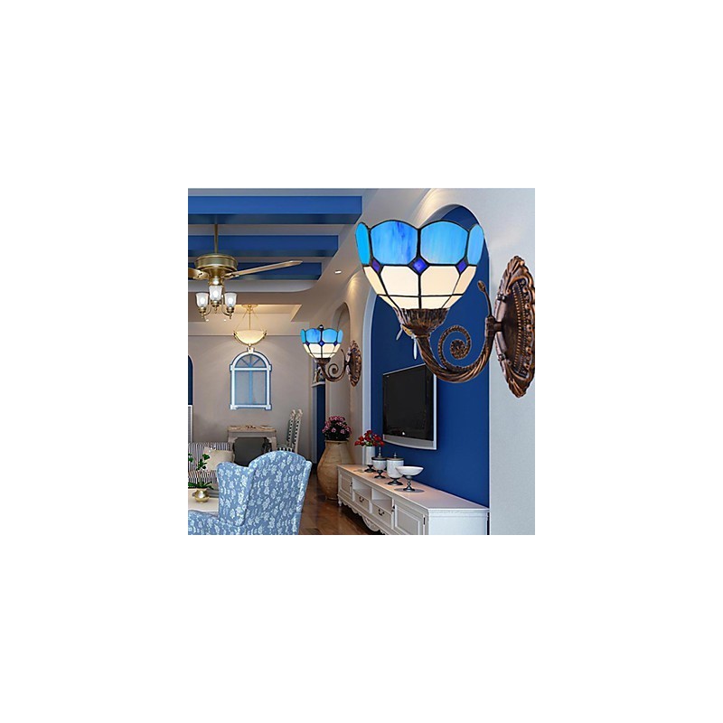 ヨーロッパタイプ 古代の方法を復元した壁ランプ クリエイティブな地中海ガラスライト