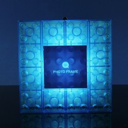 クリエイティブブロックフレームライトカラーかわいい小さなギフトウォールランプベルトフックライト