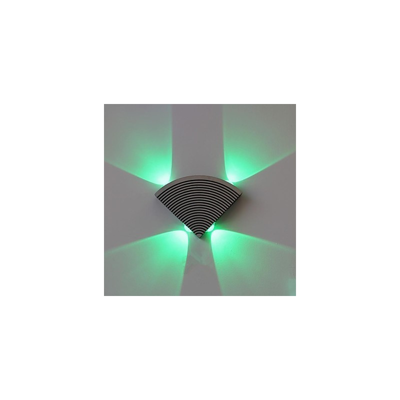 ファン ウォールランプ 4灯 グリーン アルミニウム アクリル