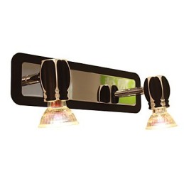 モダンなブラックウォールライト バスルームライト 2灯付き