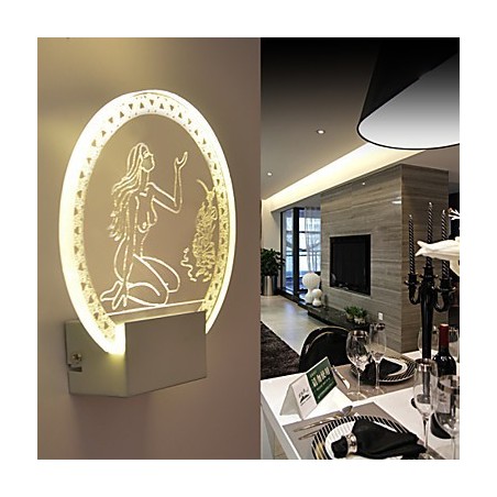 アクリル ウォールランプ PVC ランプ ライトチップ モダン コンテンポラリー メタル 5W