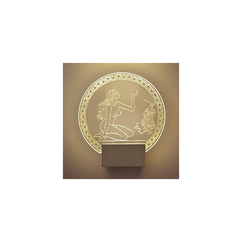 アクリル ウォールランプ PVC ランプ ライトチップ モダン コンテンポラリー メタル 5W