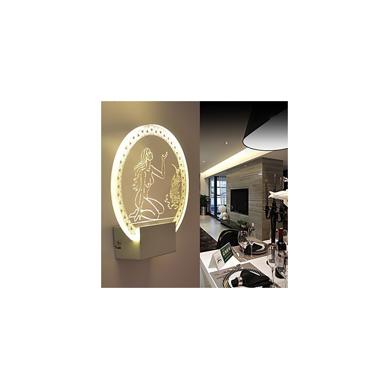 アクリル ウォールランプ PVC ランプ ライトチップ モダン コンテンポラリー メタル 5W