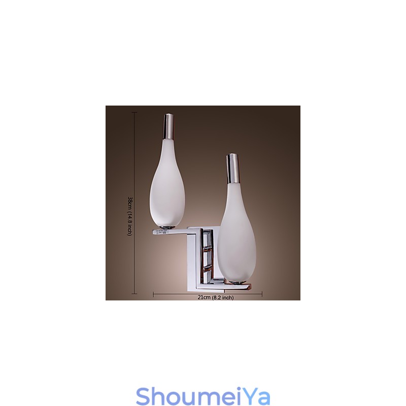 クリスタル ウォール ライト 2 灯 ボトル型シェード