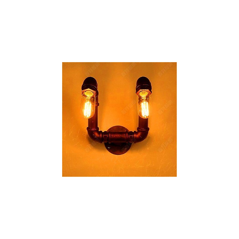 アメリカンバー翔寝室通路水道管壁ランプレトロインダストリアルアイアン壁ランプ