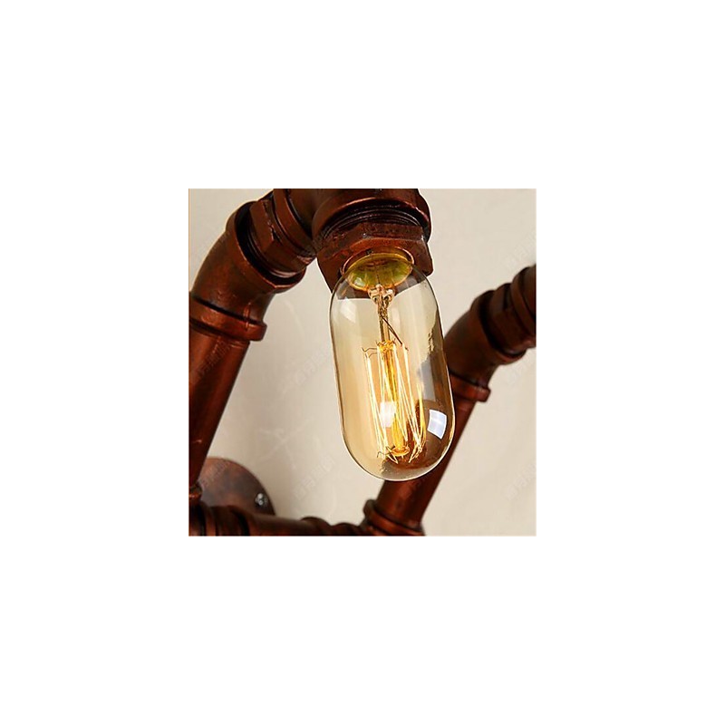 アメリカンバー翔寝室通路水道管壁ランプレトロインダストリアルアイアン壁ランプ