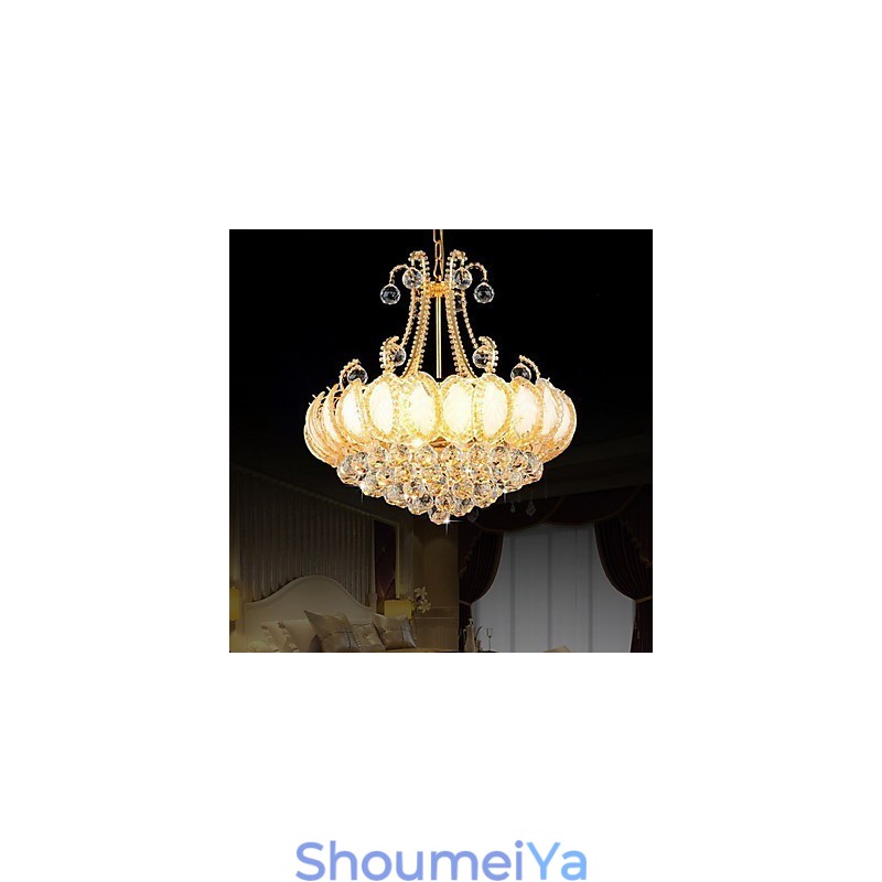 モダンラグジュアリーシャンデリアクリスタルペンダントライト直径50CM電球8個付き